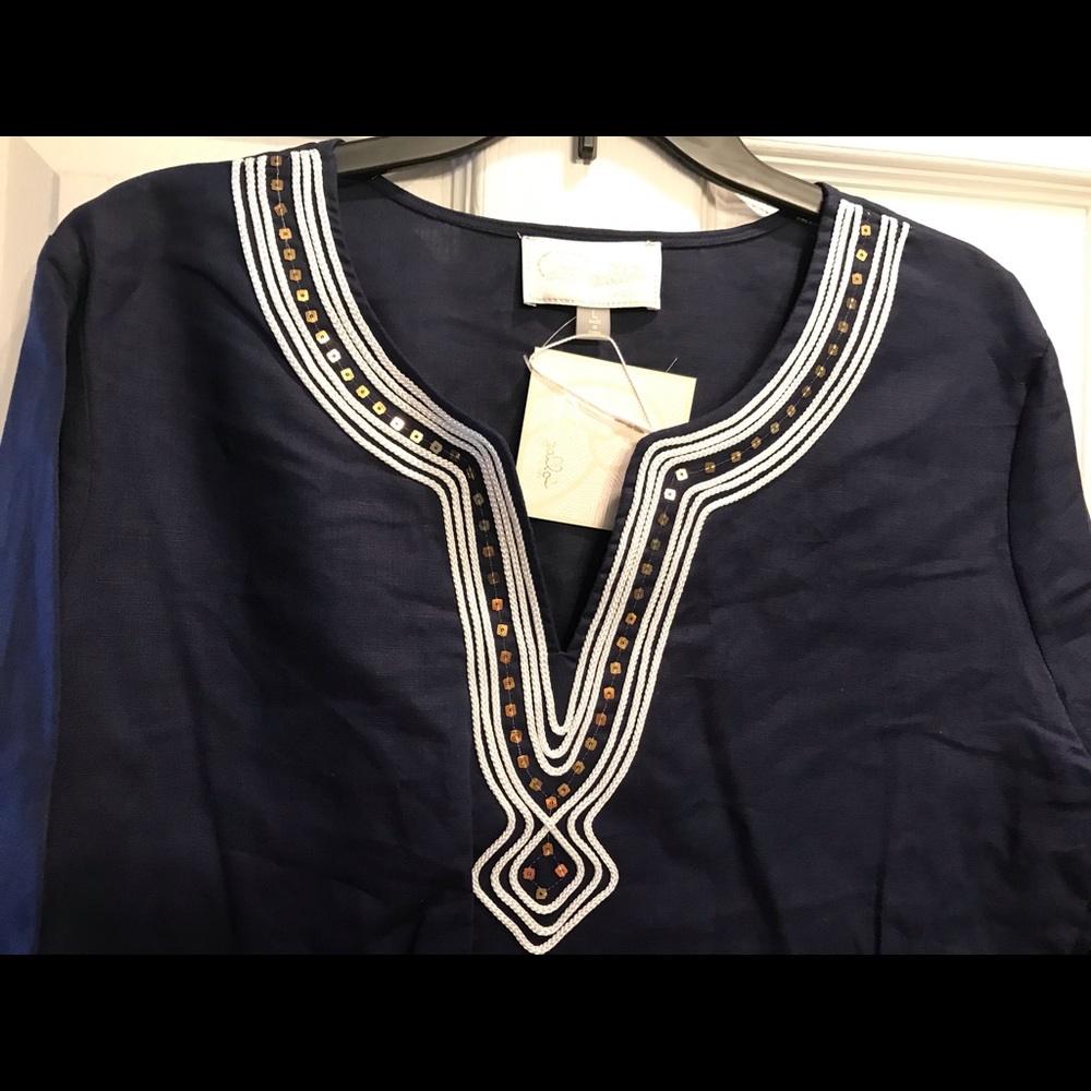 Pappagallo- Tunic Navy and White